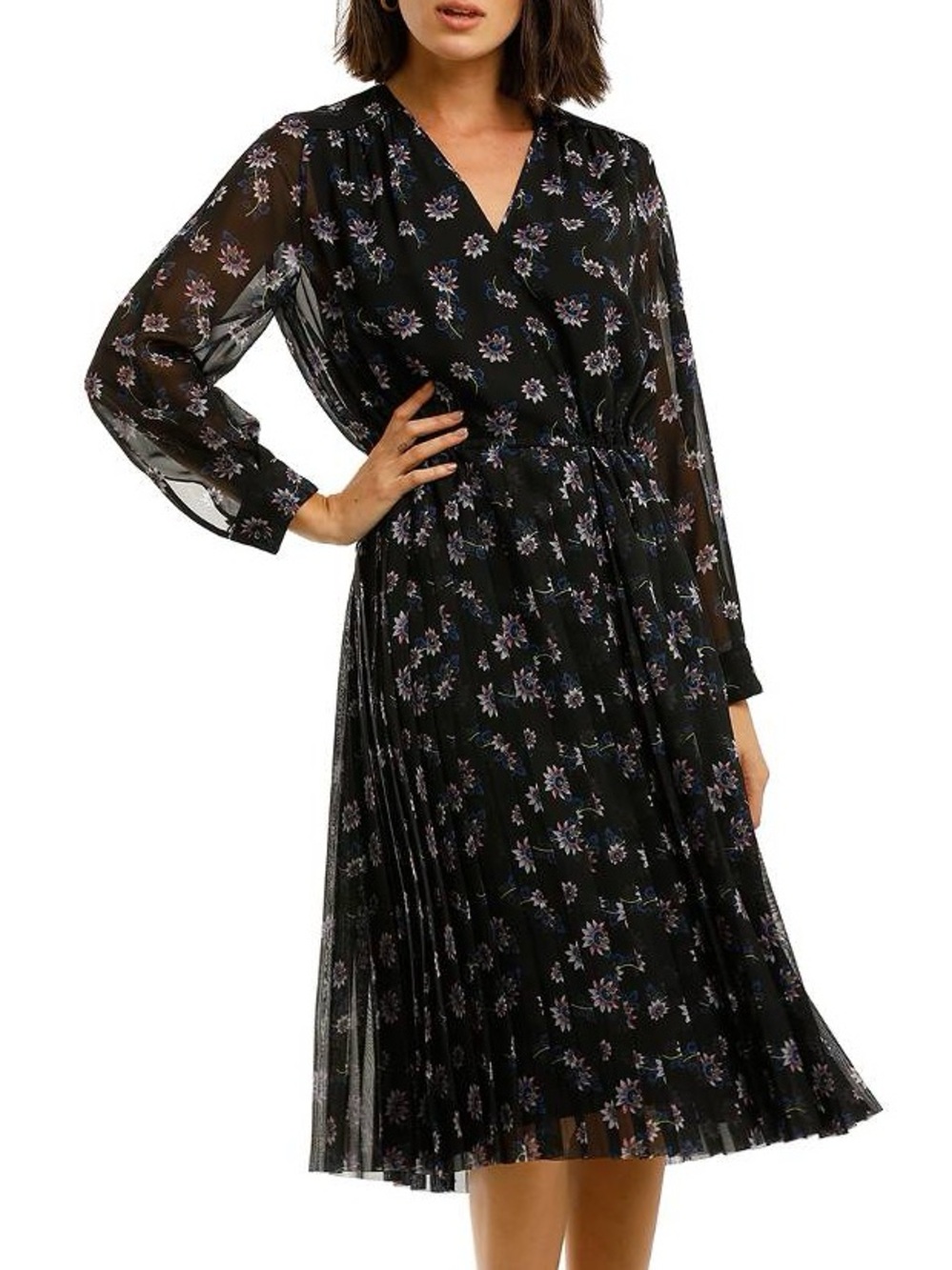 Kenzo Light Crepe Passion Flower Long Dress